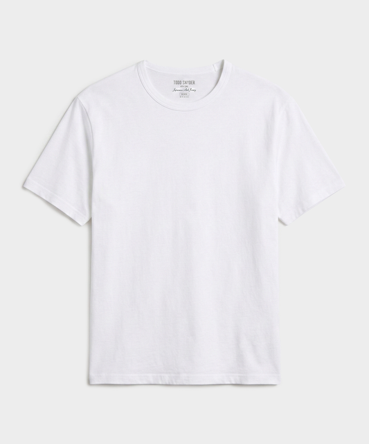 Todd Snyder Boxy Luxe Jersey Tee in Off White Bisque