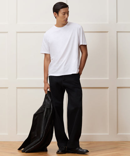 Todd Snyder Boxy Luxe Jersey Tee in Off White Bisque