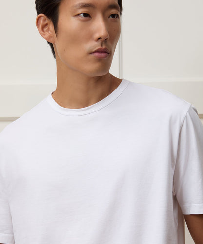 Todd Snyder Boxy Luxe Jersey Tee in Off White Bisque