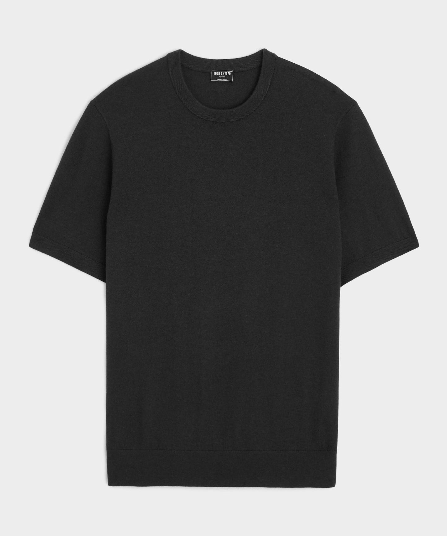 Todd Snyder Silk-Cashmere Sweater Tee in Black Black