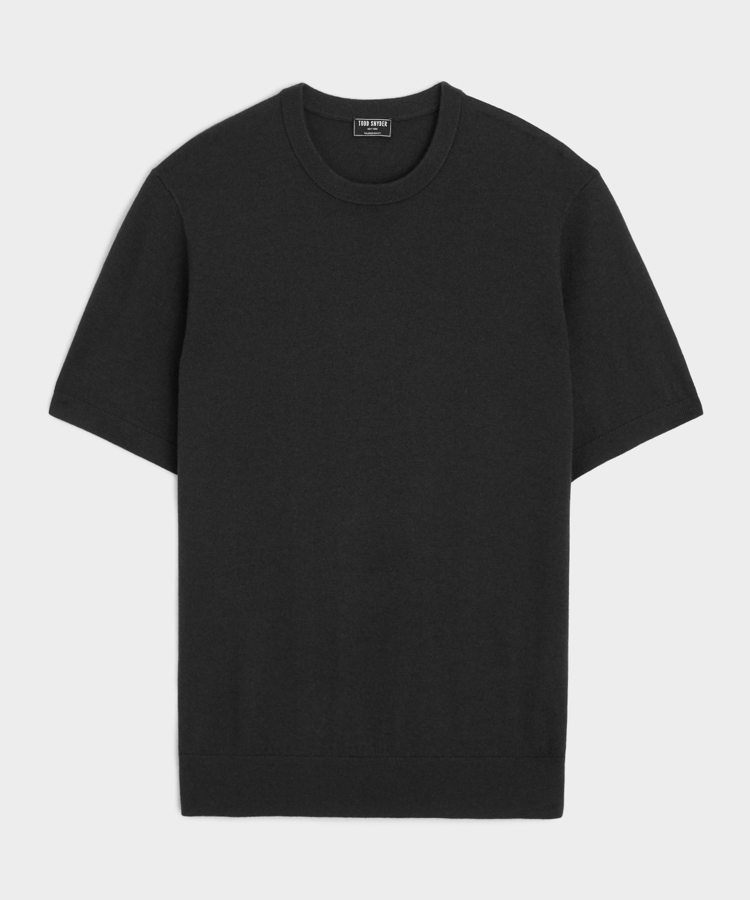Todd Snyder Silk-Cashmere Sweater Tee in Black Black