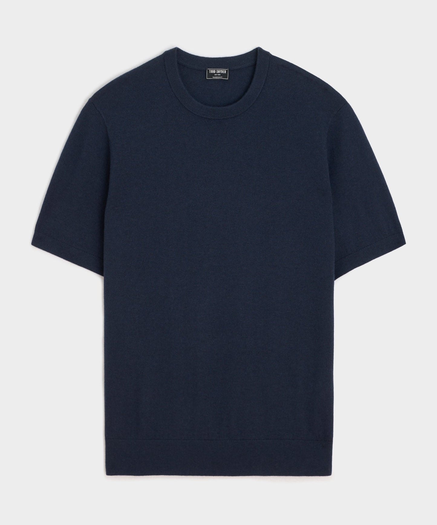 Todd Snyder Silk-Cashmere Sweater Tee in Navy Navy