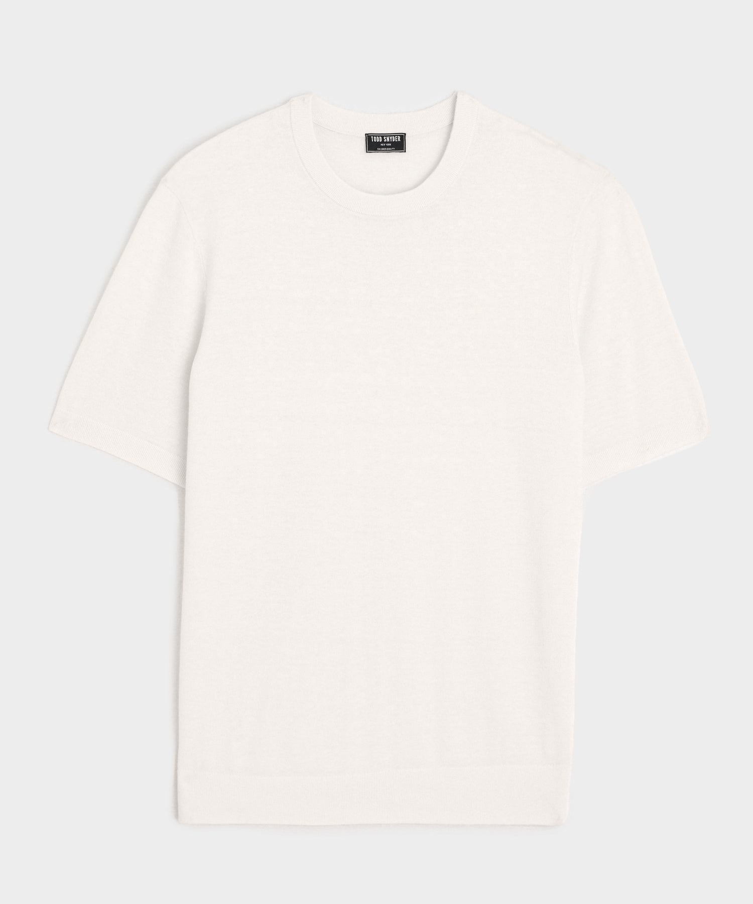 Todd Snyder Silk-Cashmere Sweater Tee in Bisque Bisque