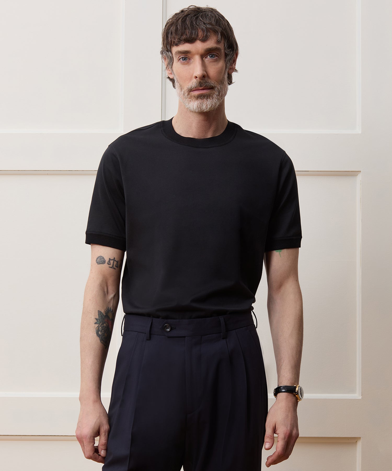 Todd Snyder Sea Island Cotton Tee in Black Black