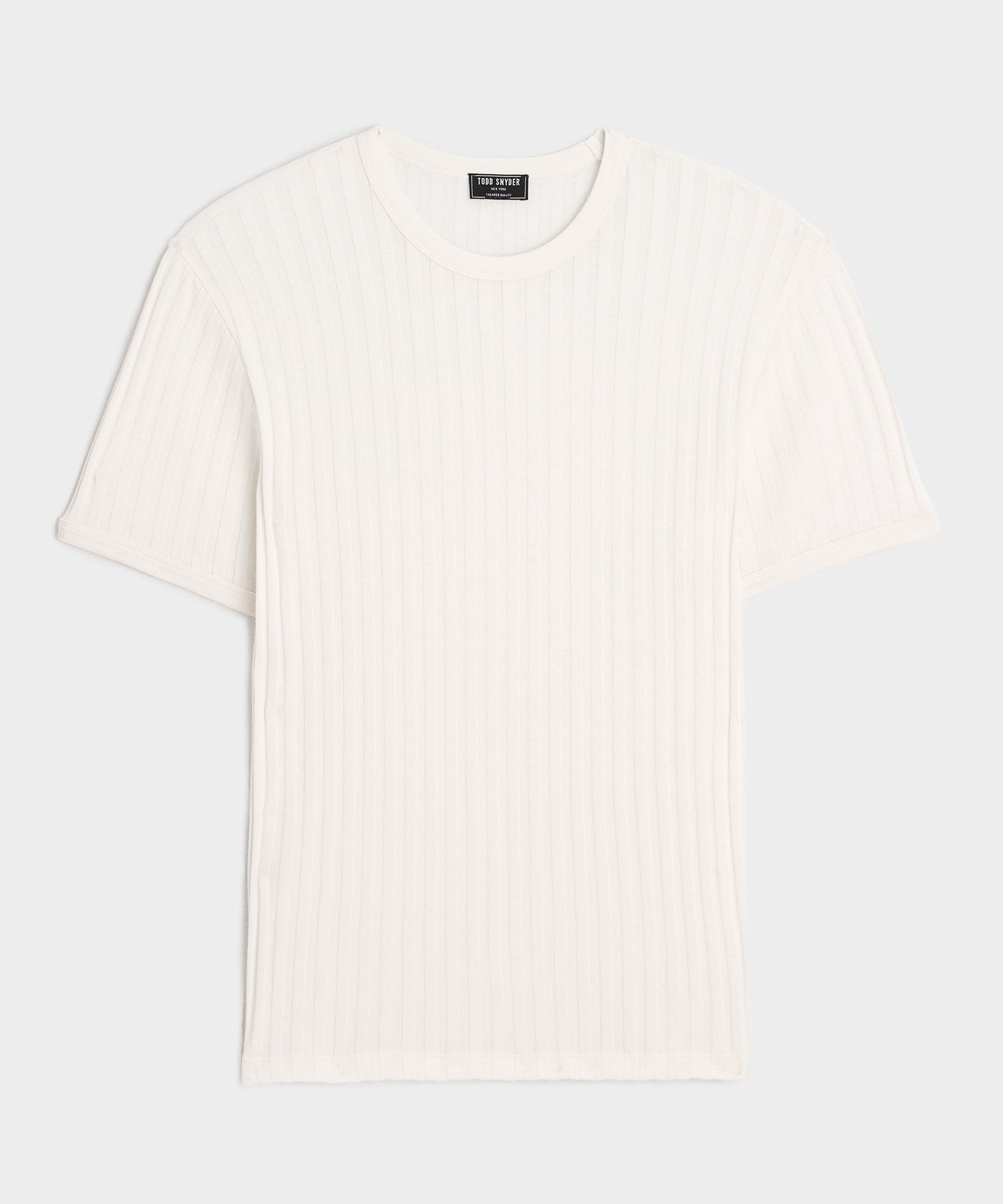 Todd Snyder Ribbed Tee in Bisque Bisque