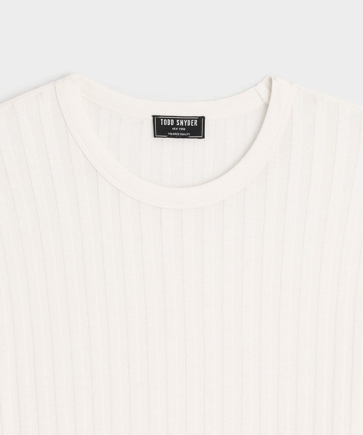 Todd Snyder Ribbed Tee in Bisque Bisque