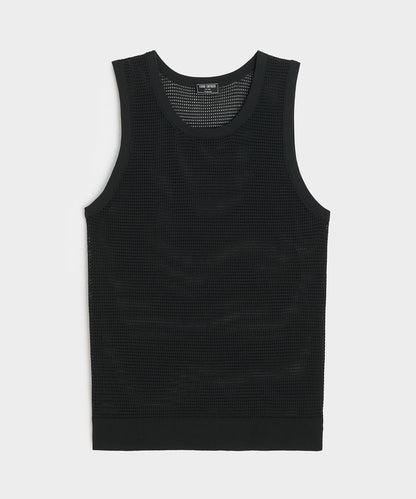 Todd Snyder Luxe Mesh Tank in Black Black