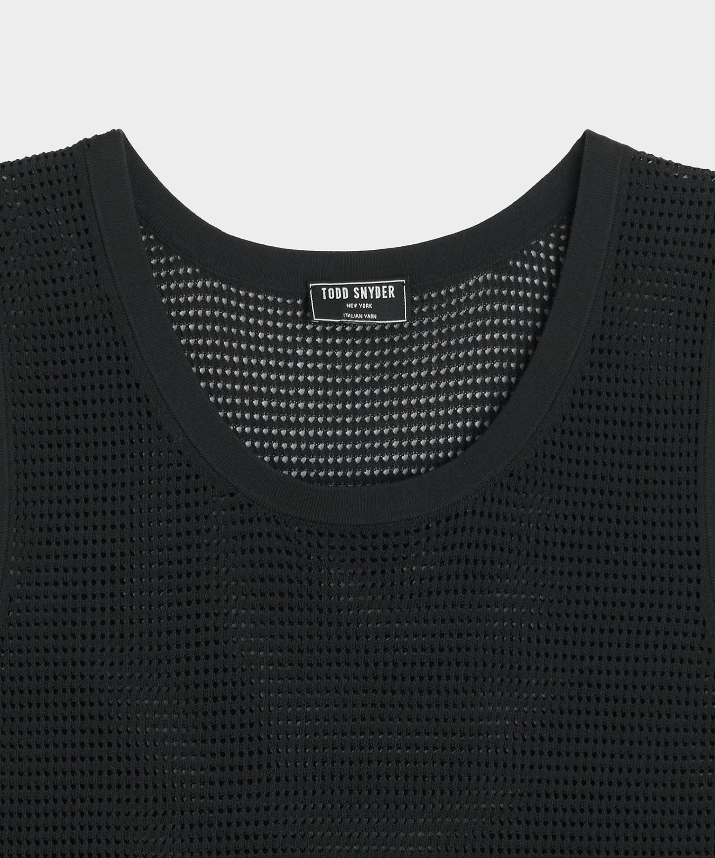 Todd Snyder Luxe Mesh Tank in Black Black