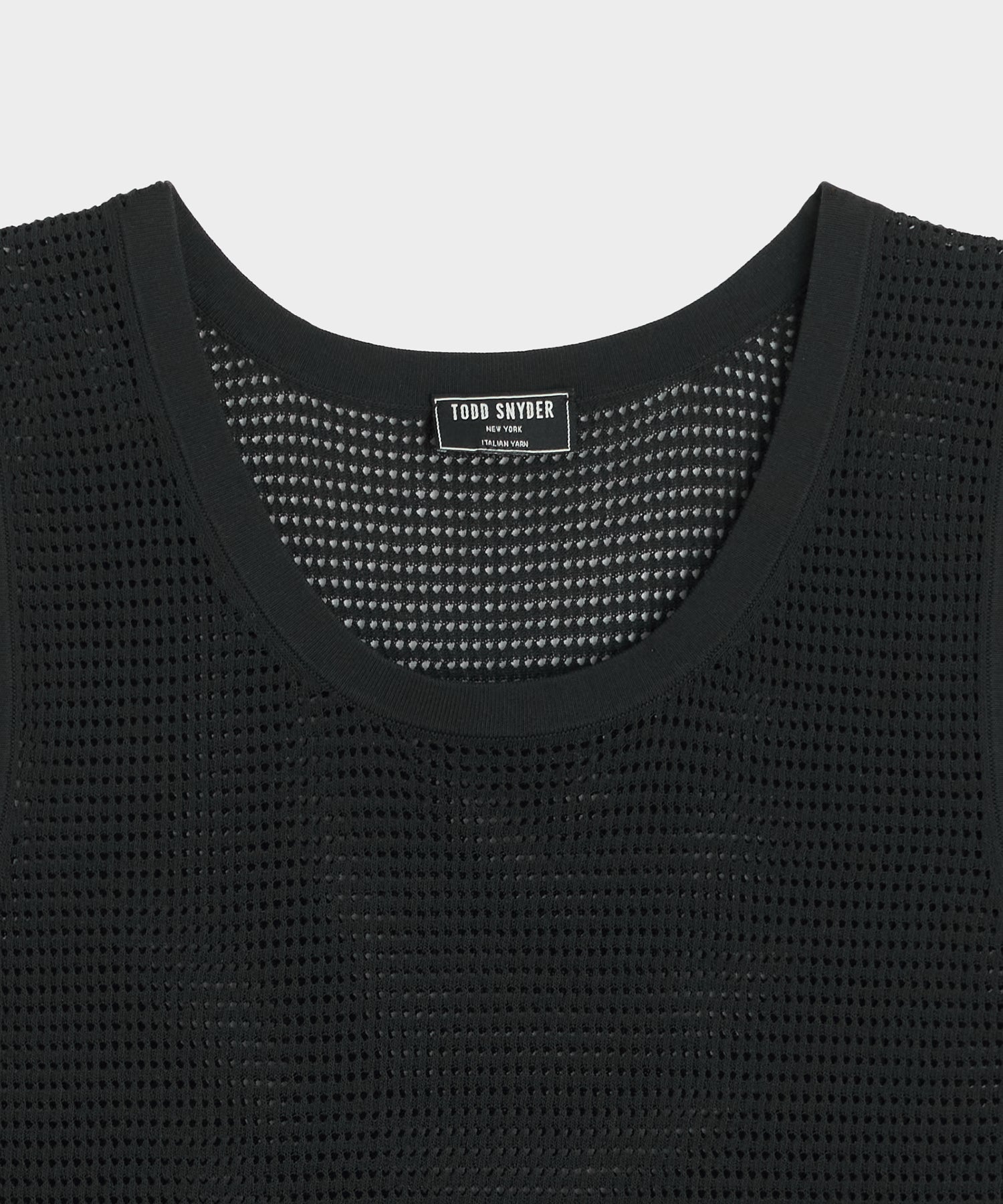 Todd Snyder Luxe Mesh Tank in Black Black