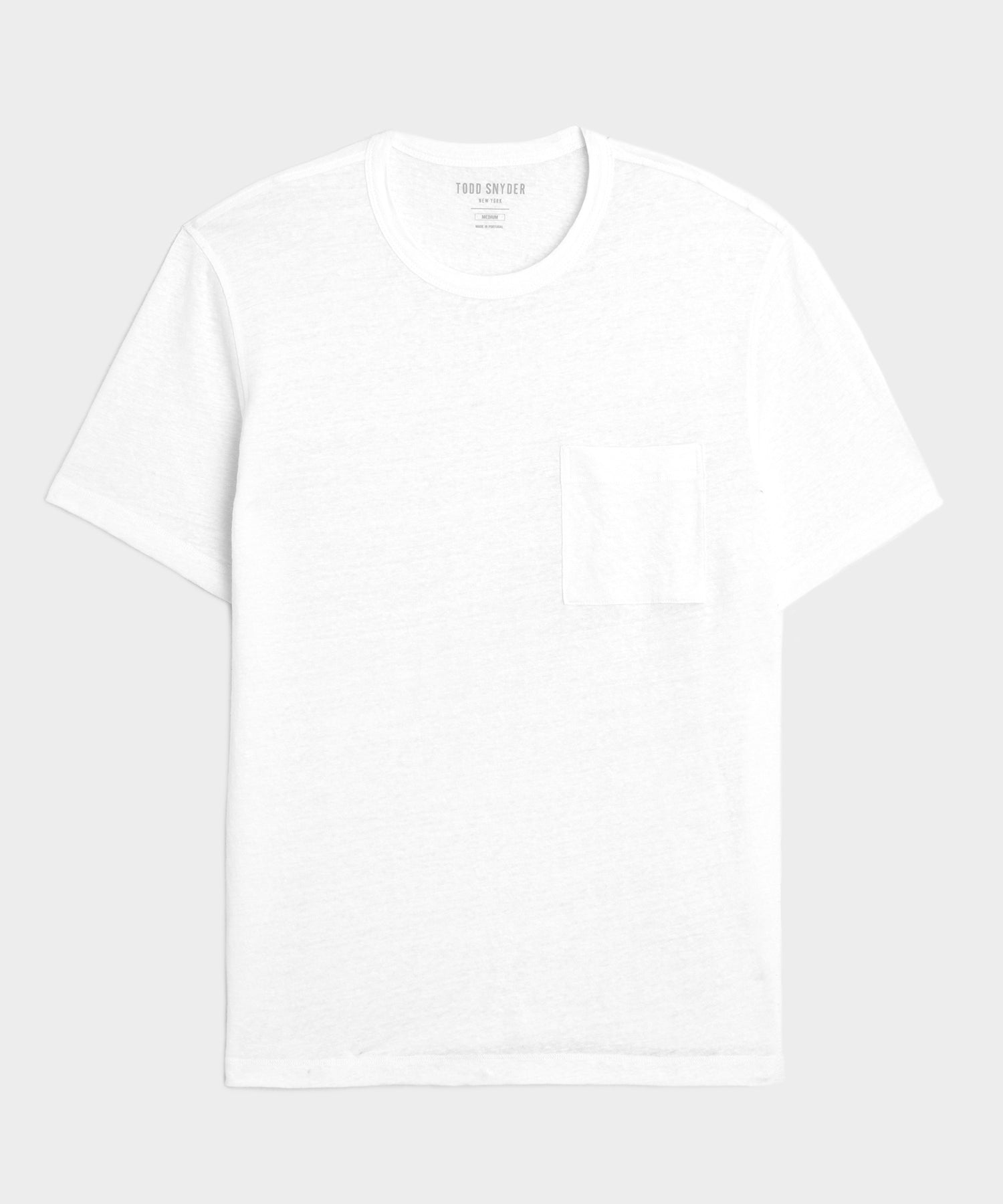 Todd Snyder Linen Pocket Tee in White White