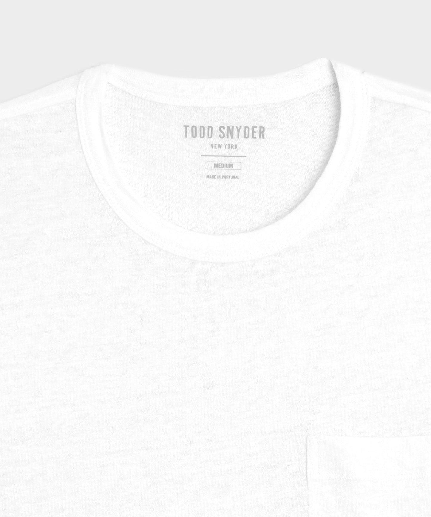 Todd Snyder Linen Pocket Tee in White White