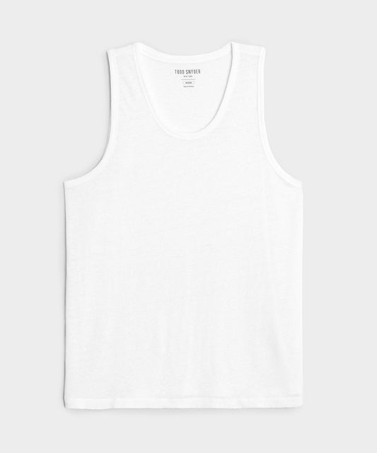 Todd Snyder Linen Tank Top in White White