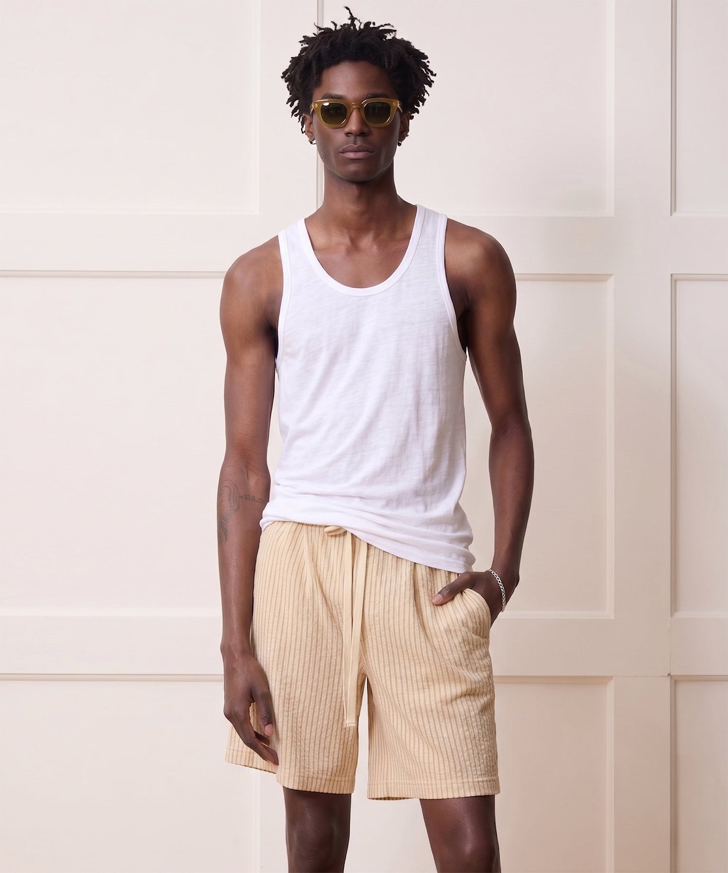 Todd Snyder Linen Tank Top in White White