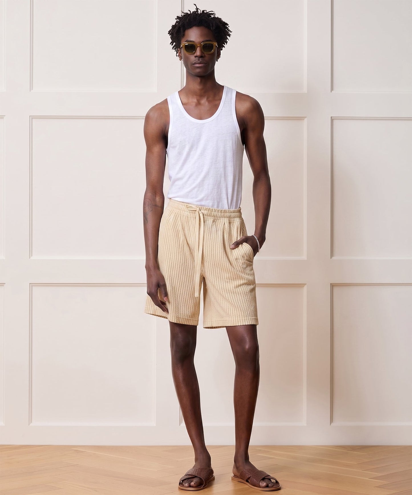 Todd Snyder Linen Tank Top in White White