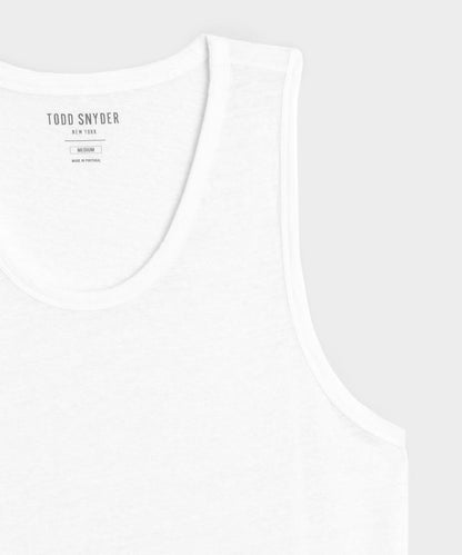 Todd Snyder Linen Tank Top in White White