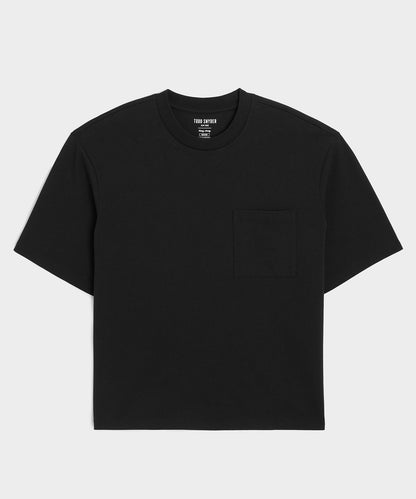 Todd Snyder Boxy Jersey Tee in Black Black