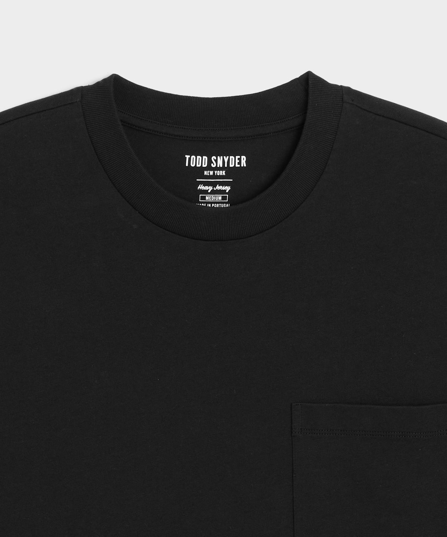 Todd Snyder Boxy Jersey Tee in Black Black