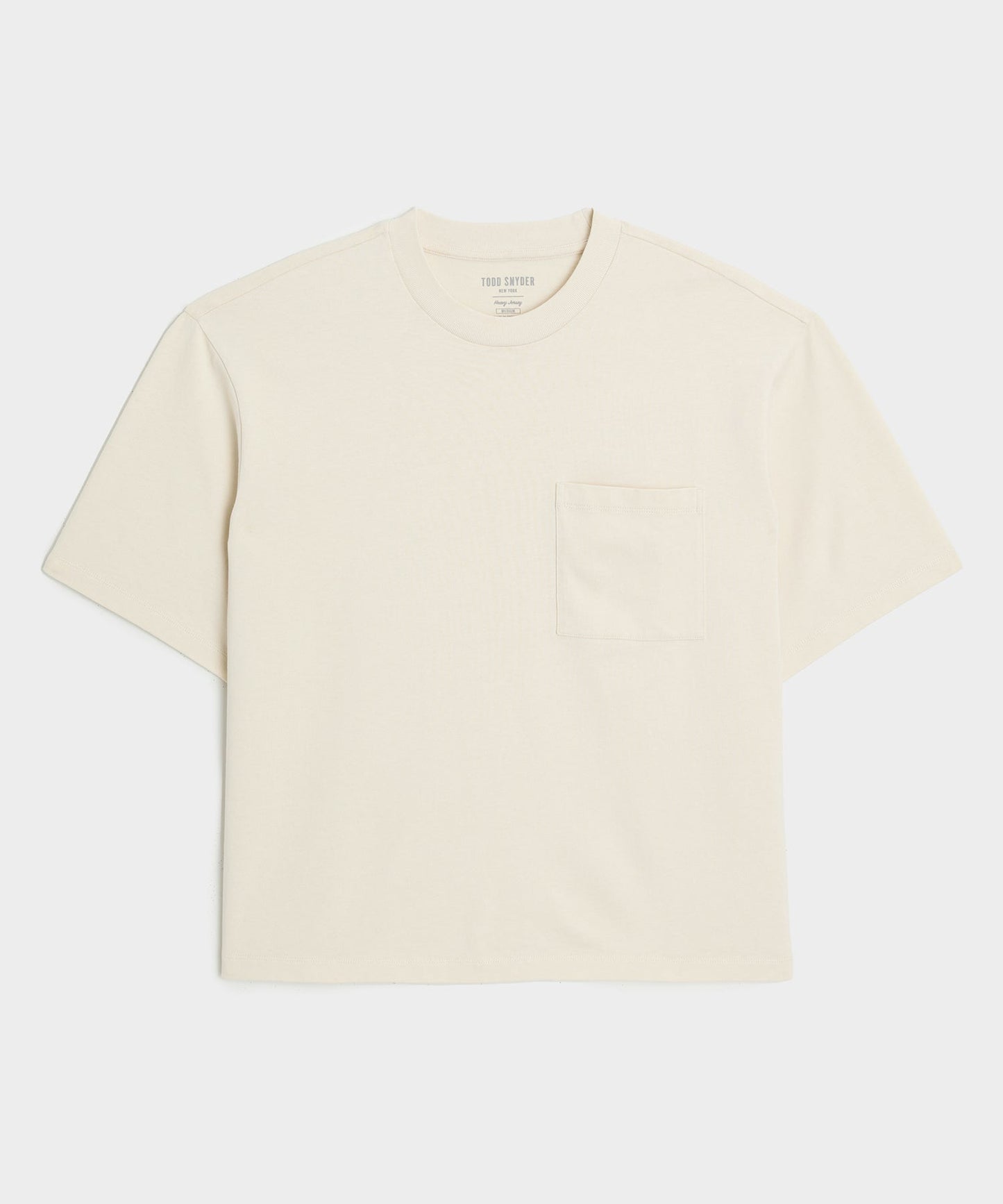 Todd Snyder Boxy Jersey Tee in Chalk Chalk