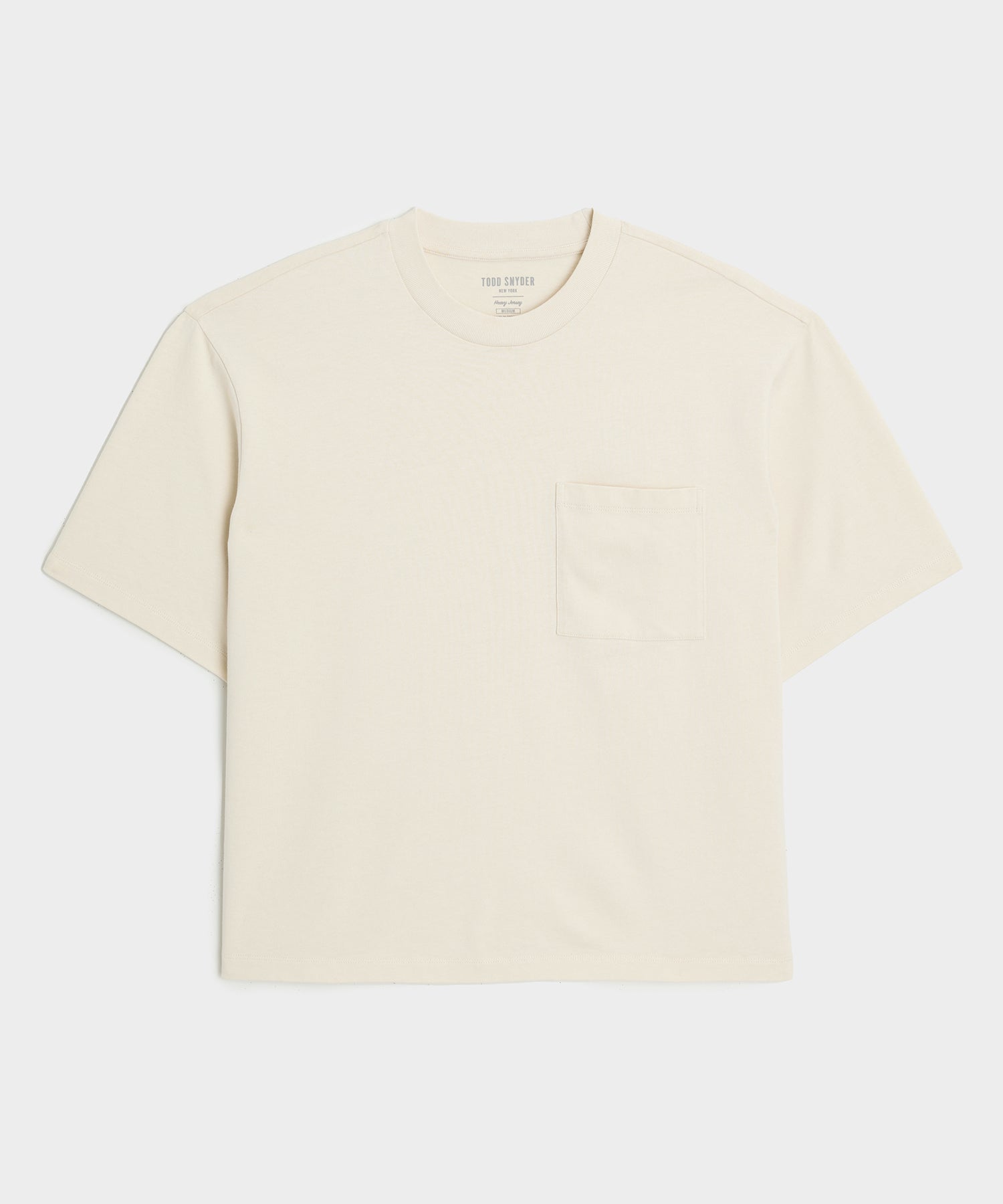 Todd Snyder Boxy Jersey Tee in Chalk Chalk