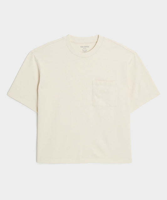 Todd Snyder Boxy Jersey Tee in Chalk Chalk