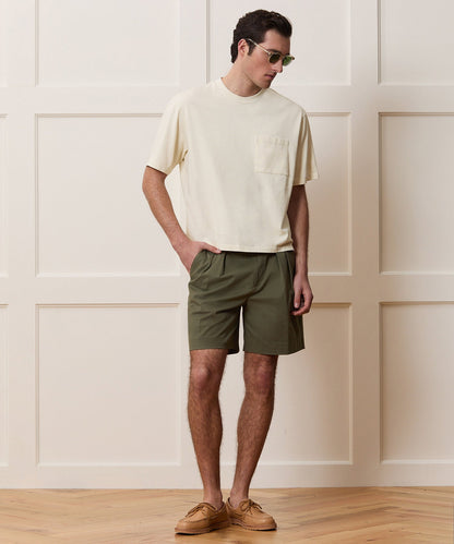 Todd Snyder Boxy Jersey Tee in Chalk Chalk
