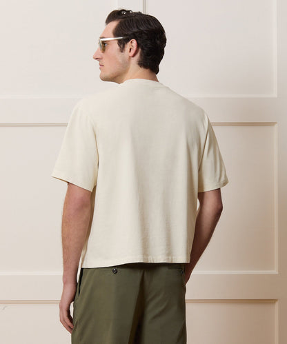 Todd Snyder Boxy Jersey Tee in Chalk Chalk