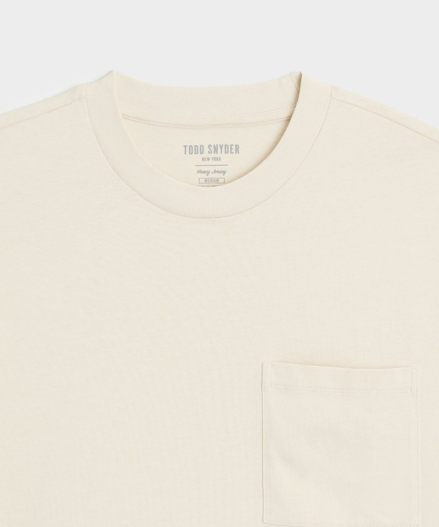 Todd Snyder Boxy Jersey Tee in Chalk Chalk