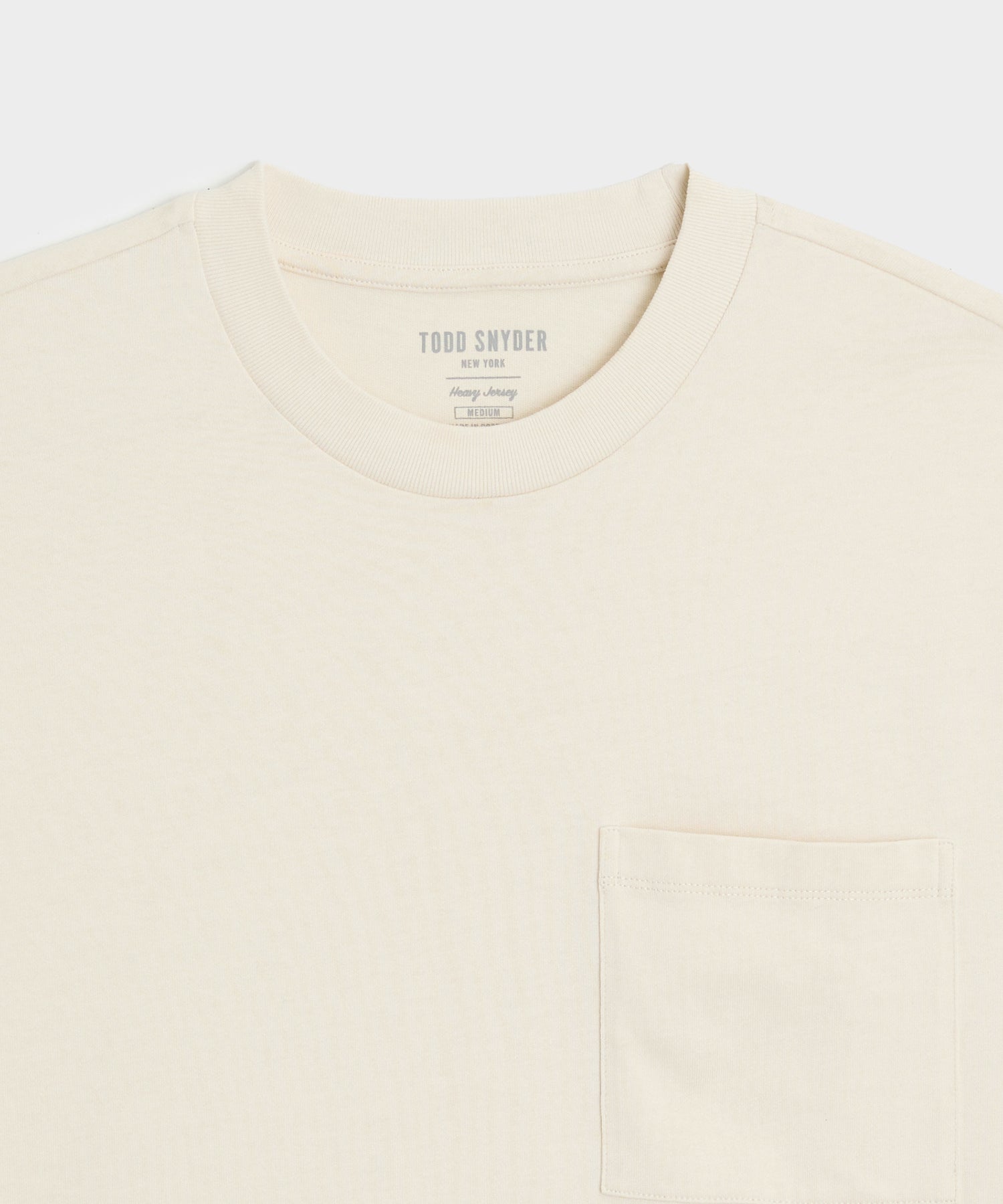 Todd Snyder Boxy Jersey Tee in Chalk Chalk