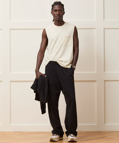 Todd Snyder Boxy Jersey Muscle Tank in Chalk Chalk