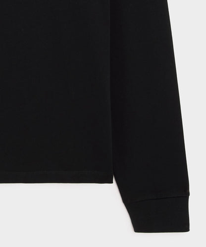 Todd Snyder Boxy Jersey Mockneck Tee in Black Black