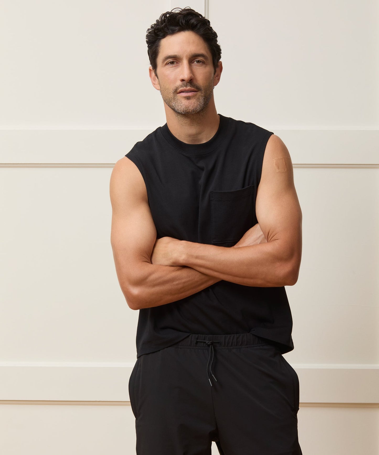 Todd Snyder Boxy Jersey Muscle Tank in Black Black