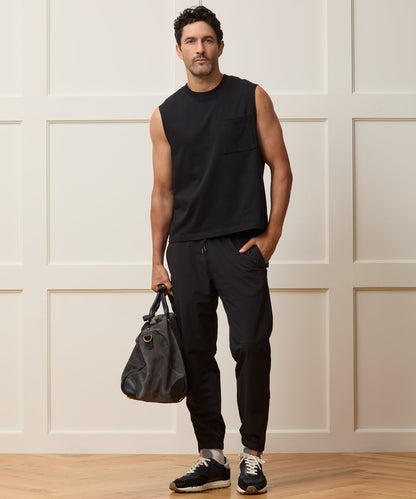 Todd Snyder Boxy Jersey Muscle Tank in Black Black