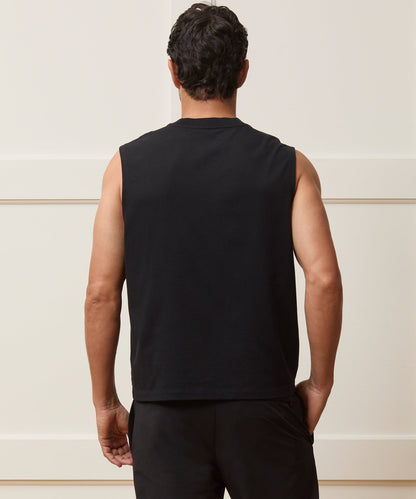 Todd Snyder Boxy Jersey Muscle Tank in Black Black