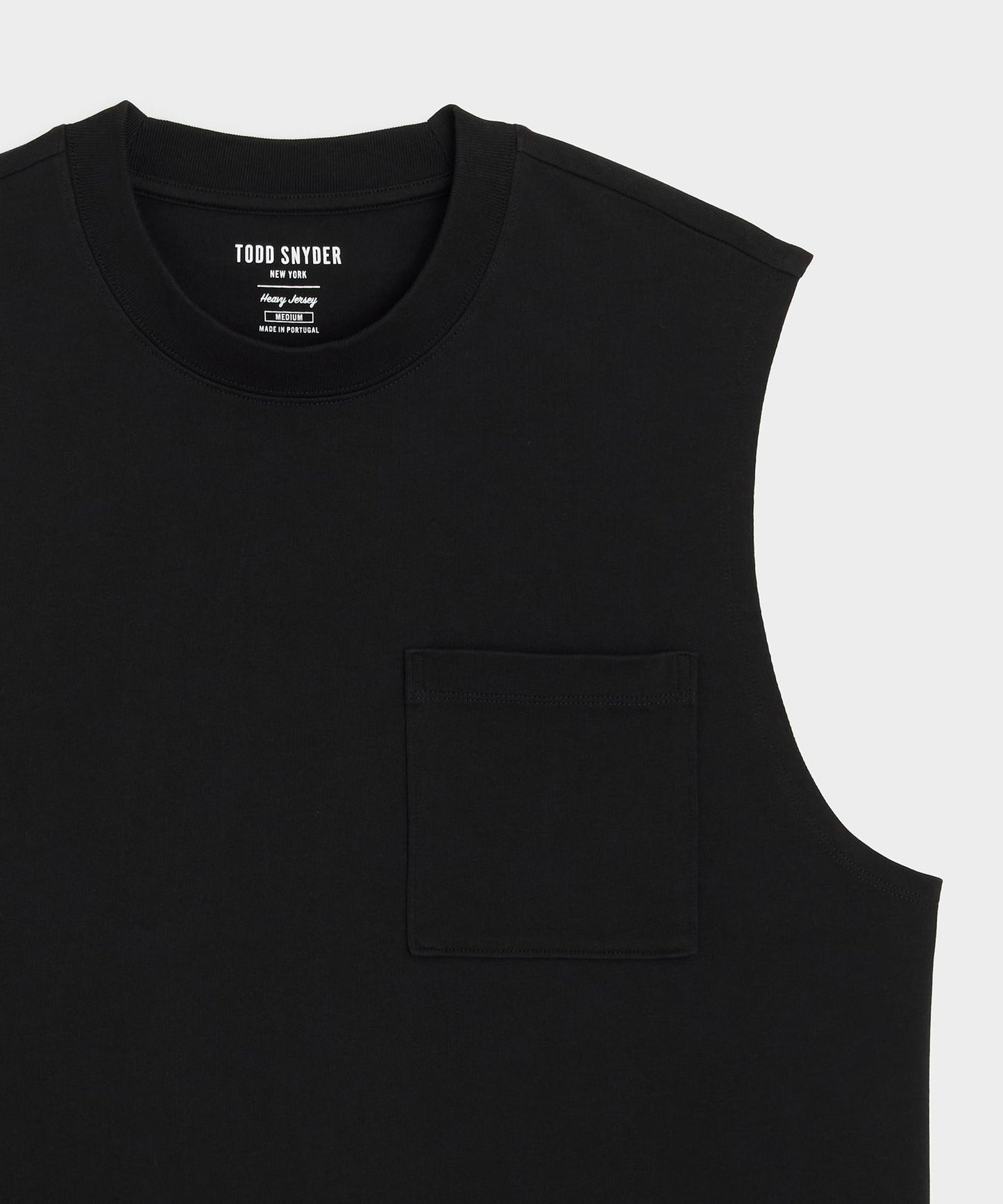 Todd Snyder Boxy Jersey Muscle Tank in Black Black
