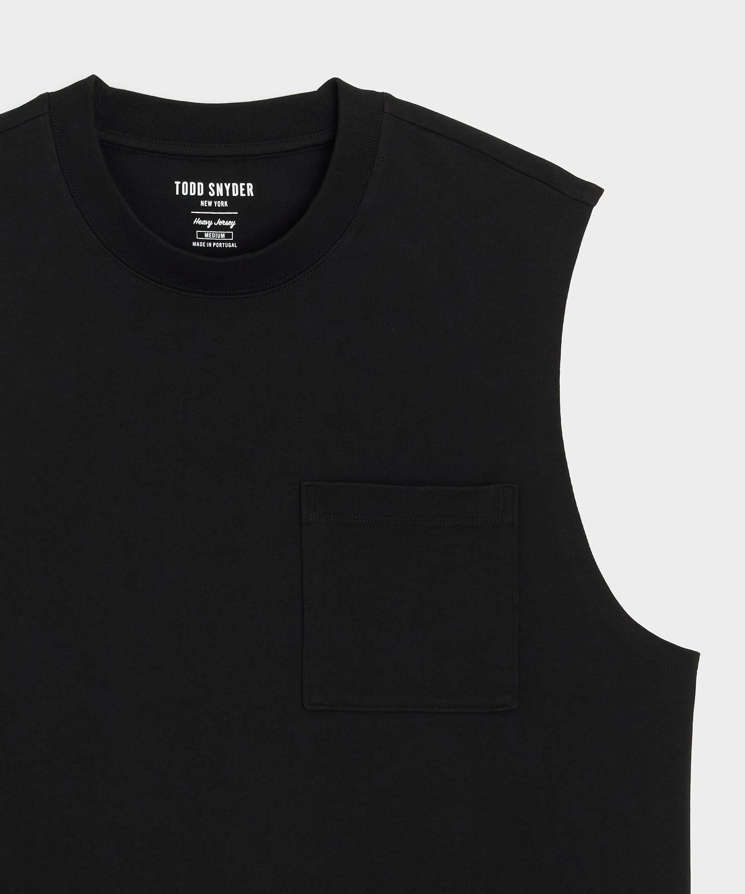Todd Snyder Boxy Jersey Muscle Tank in Black Black