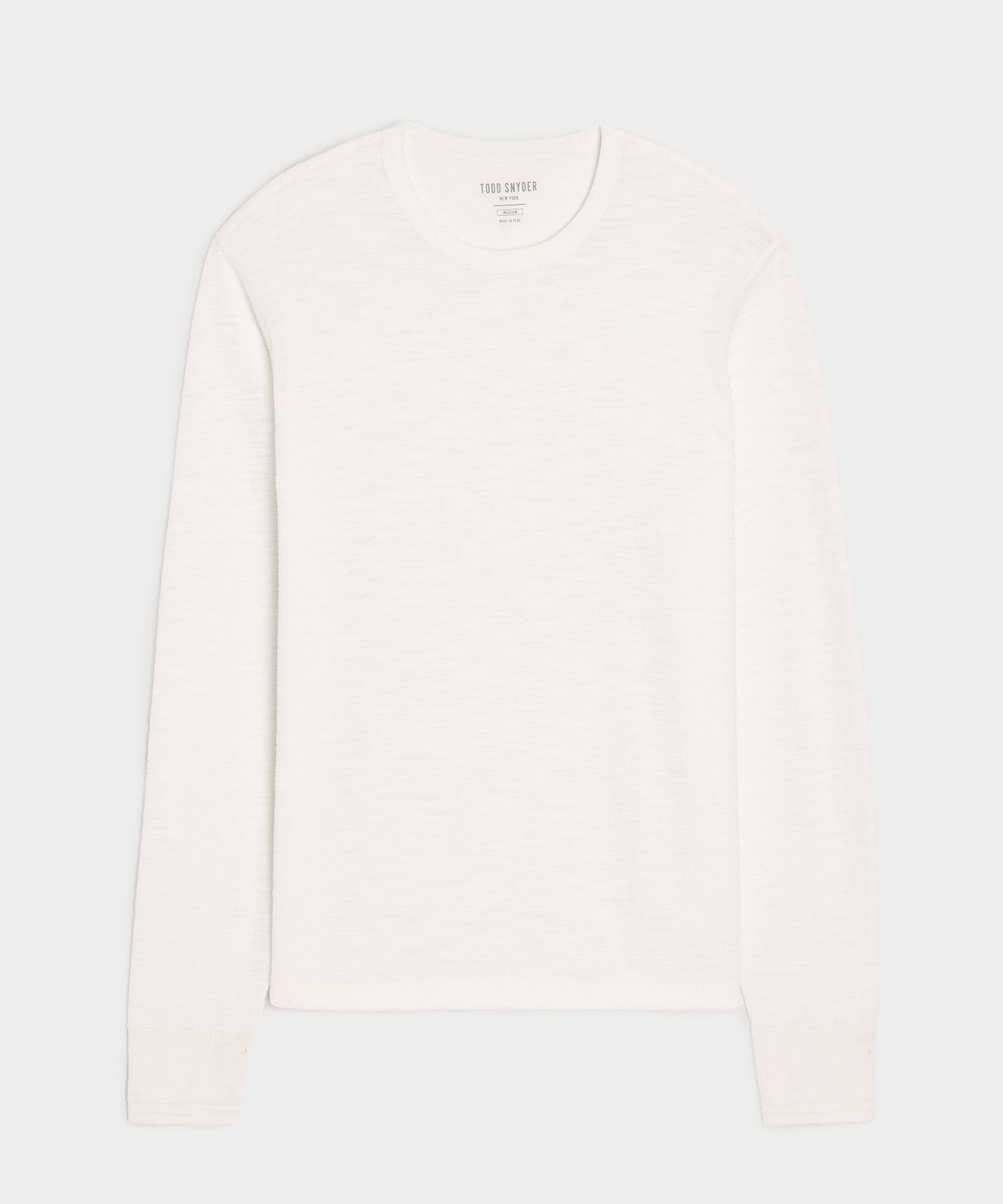 Todd Snyder Lightweight Mini Waffle Crew in Antique White Antique White
