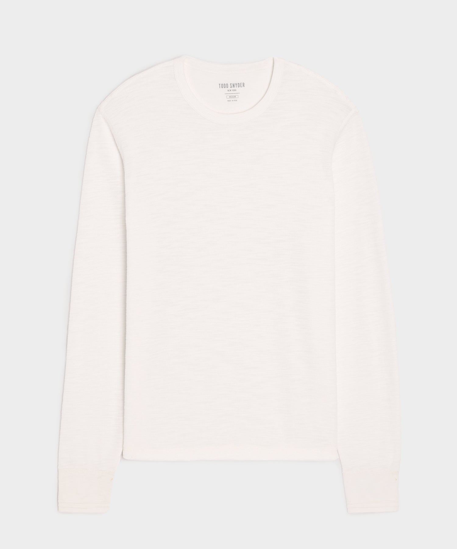 Todd Snyder Lightweight Mini Waffle Crew in Antique White Antique White