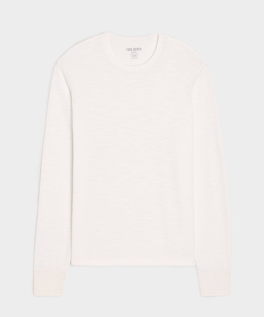 Todd Snyder Lightweight Mini Waffle Crew in Antique White Antique White