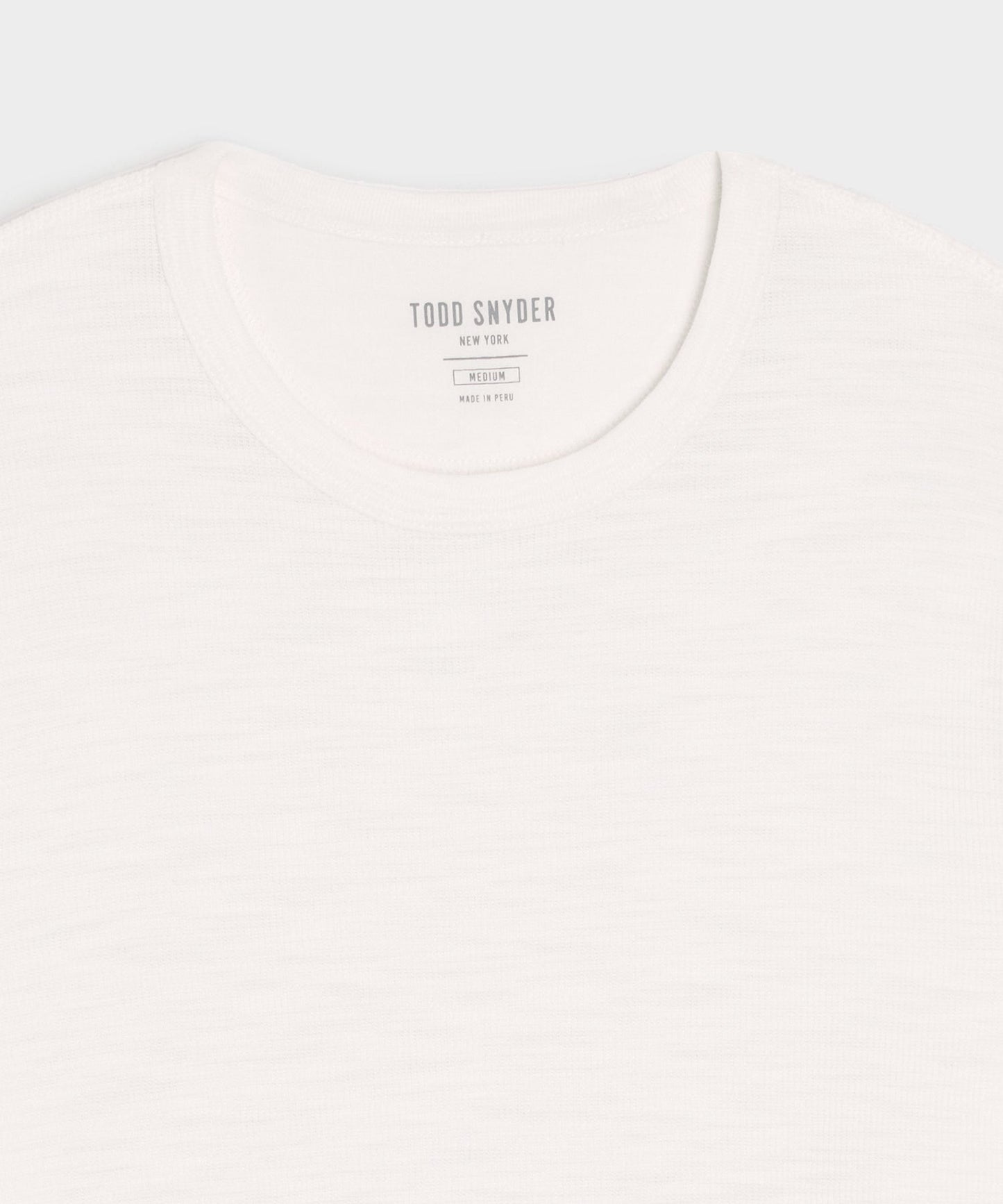 Todd Snyder Lightweight Mini Waffle Crew in Antique White Antique White