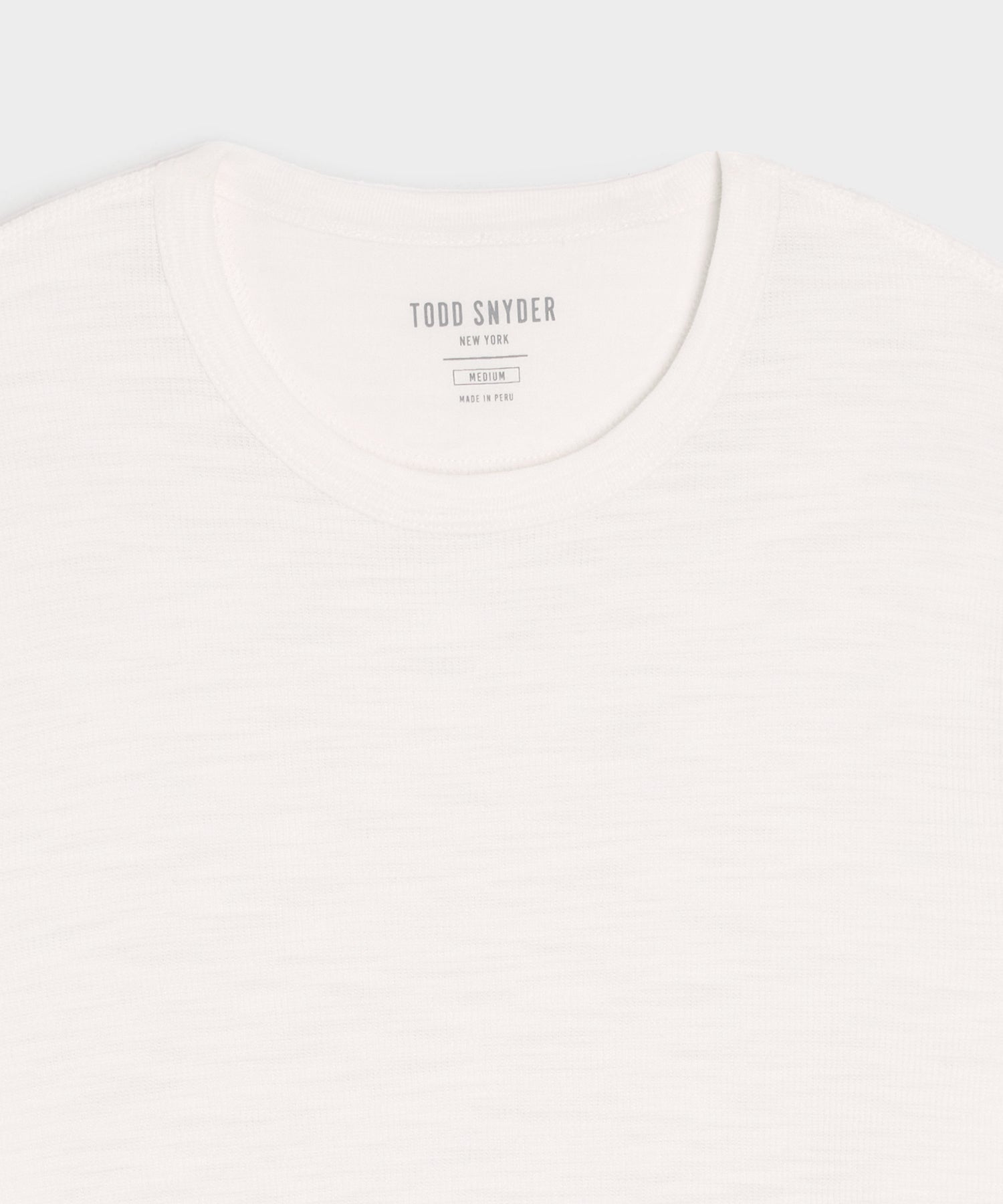 Todd Snyder Lightweight Mini Waffle Crew in Antique White Antique White