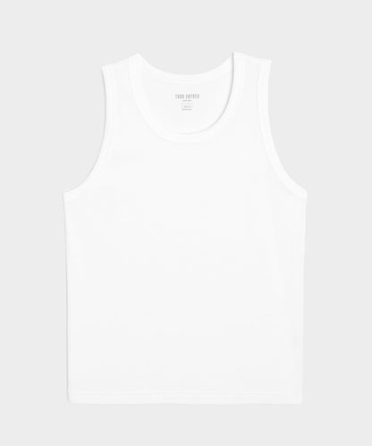 Todd Snyder Cotton Ribbed Tank in White White