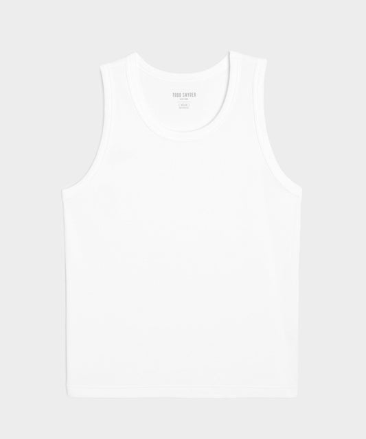 Todd Snyder Cotton Ribbed Tank in White White