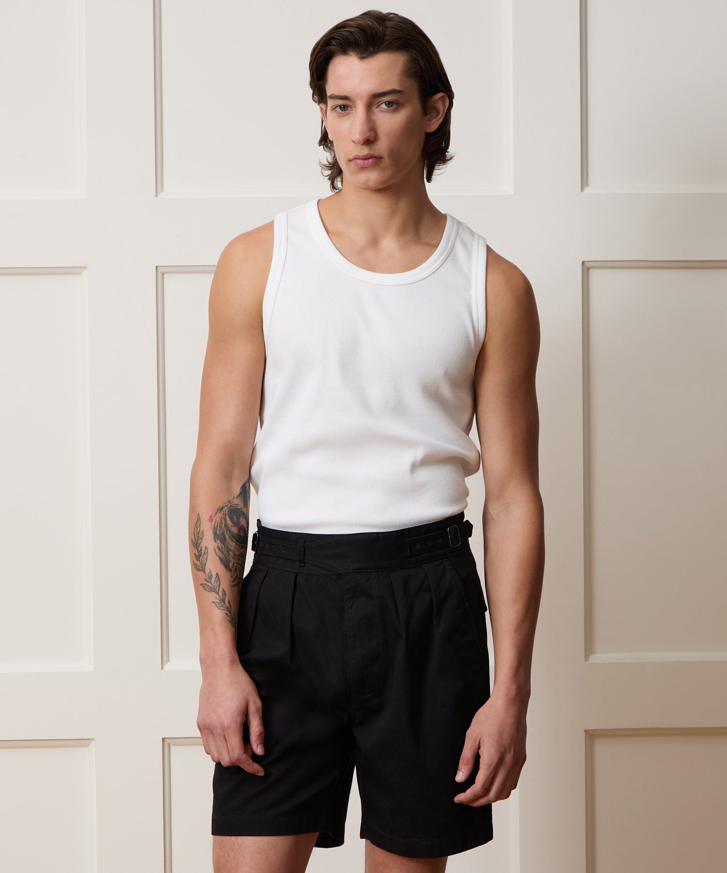 Todd Snyder Cotton Ribbed Tank in White White