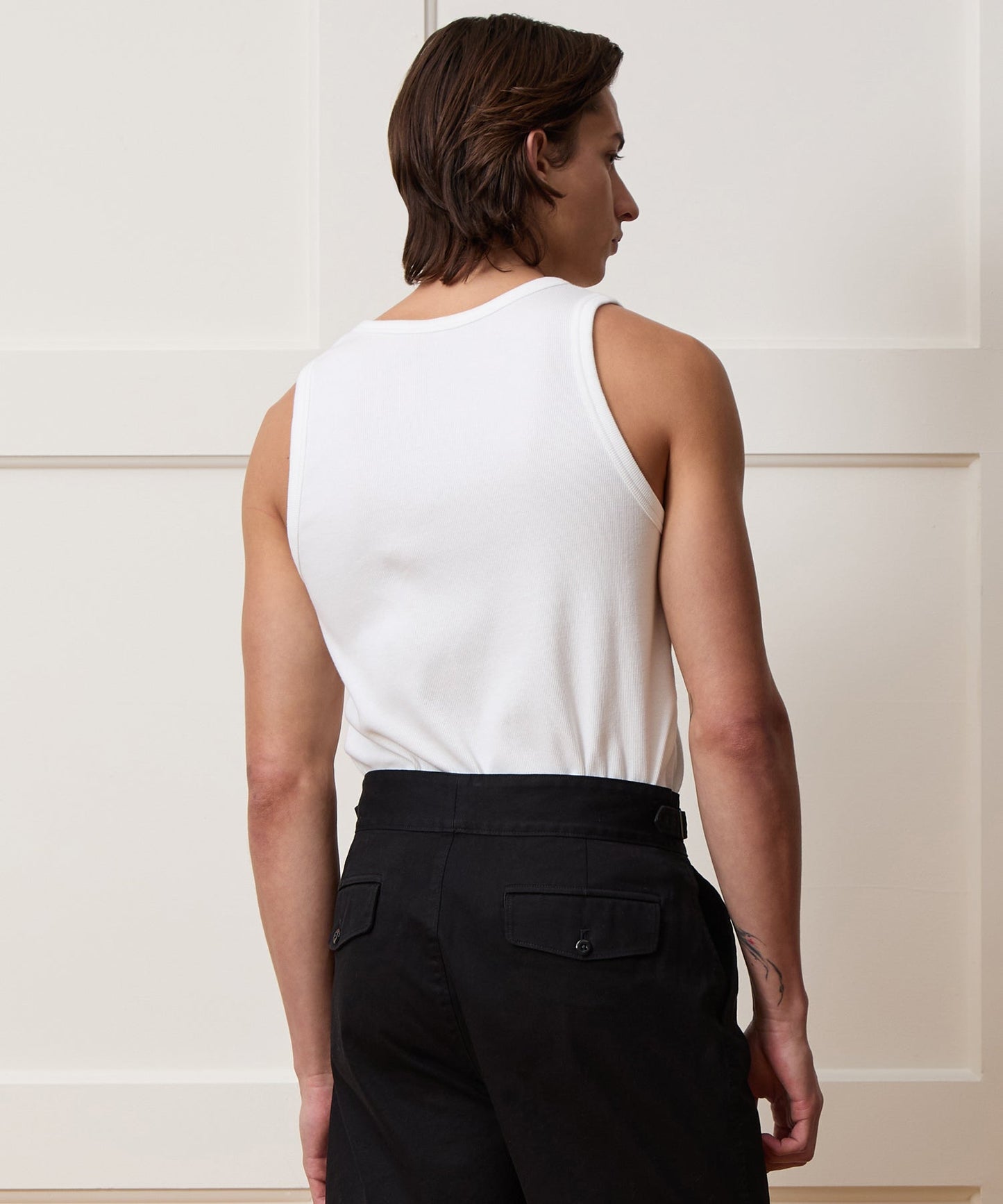 Todd Snyder Cotton Ribbed Tank in White White