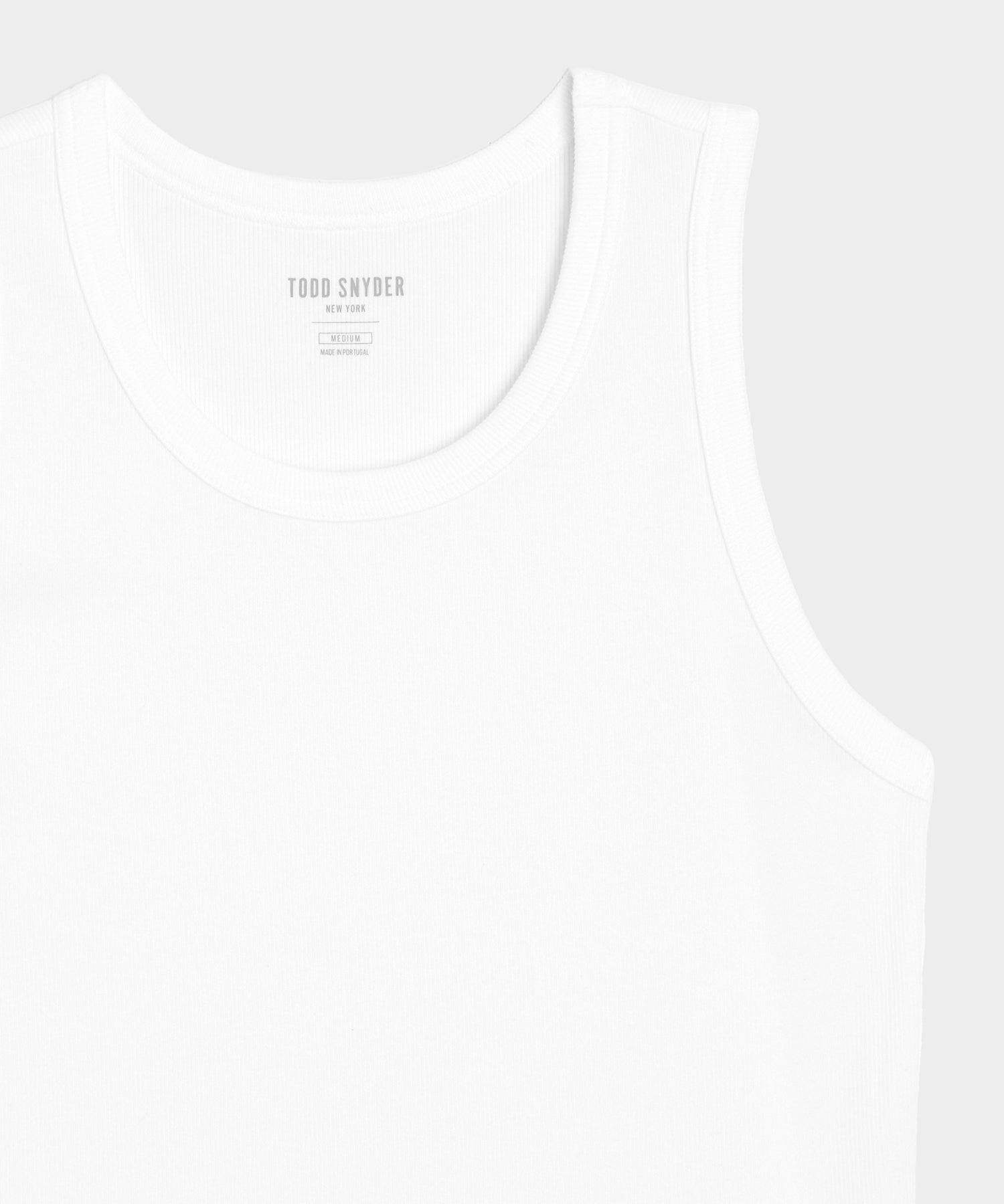 Todd Snyder Cotton Ribbed Tank in White White