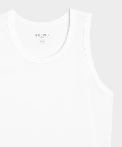 Todd Snyder Cotton Ribbed Tank in White White