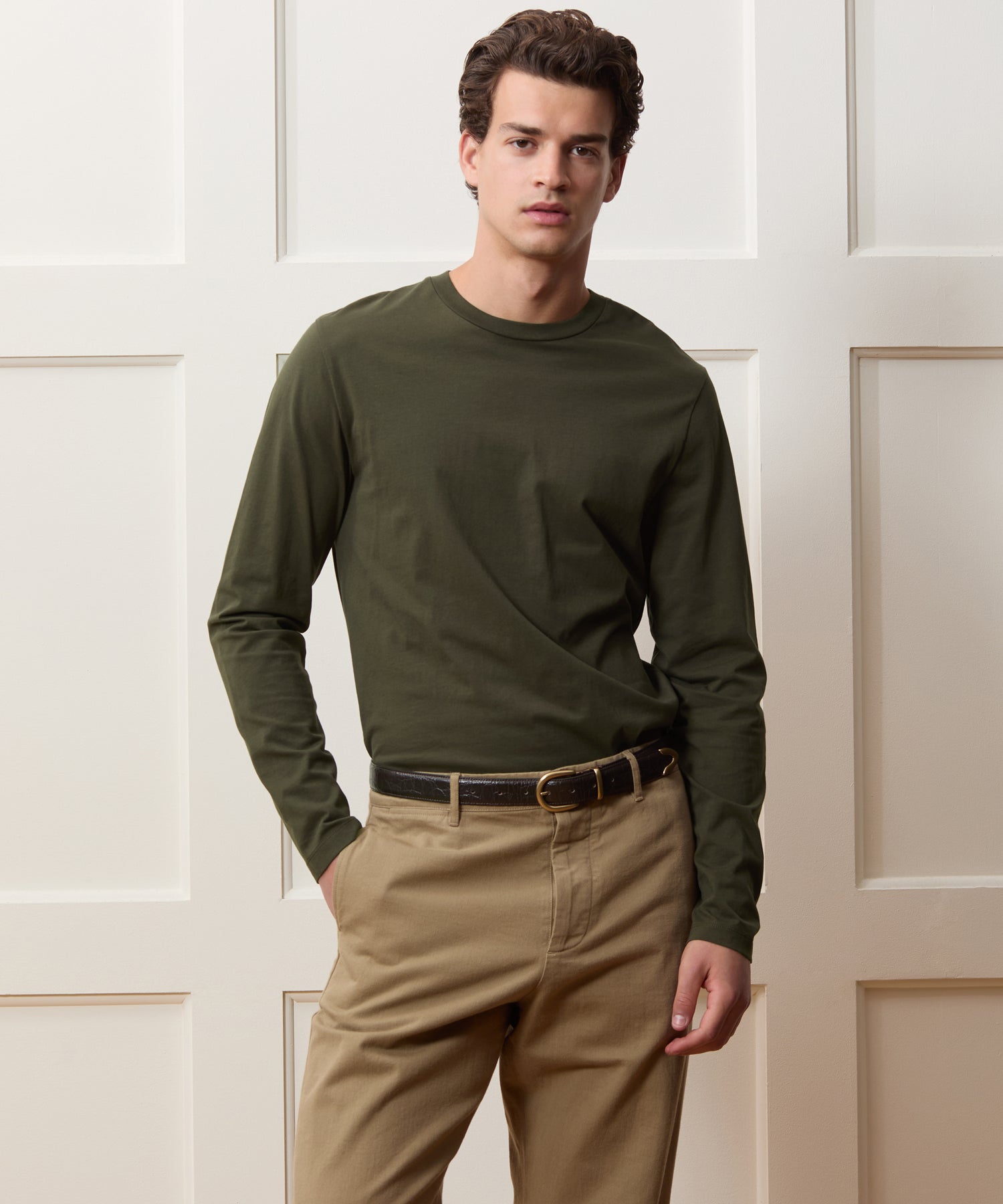Todd Snyder Premium Jersey Tee in Snyder Olive Snyder Olive