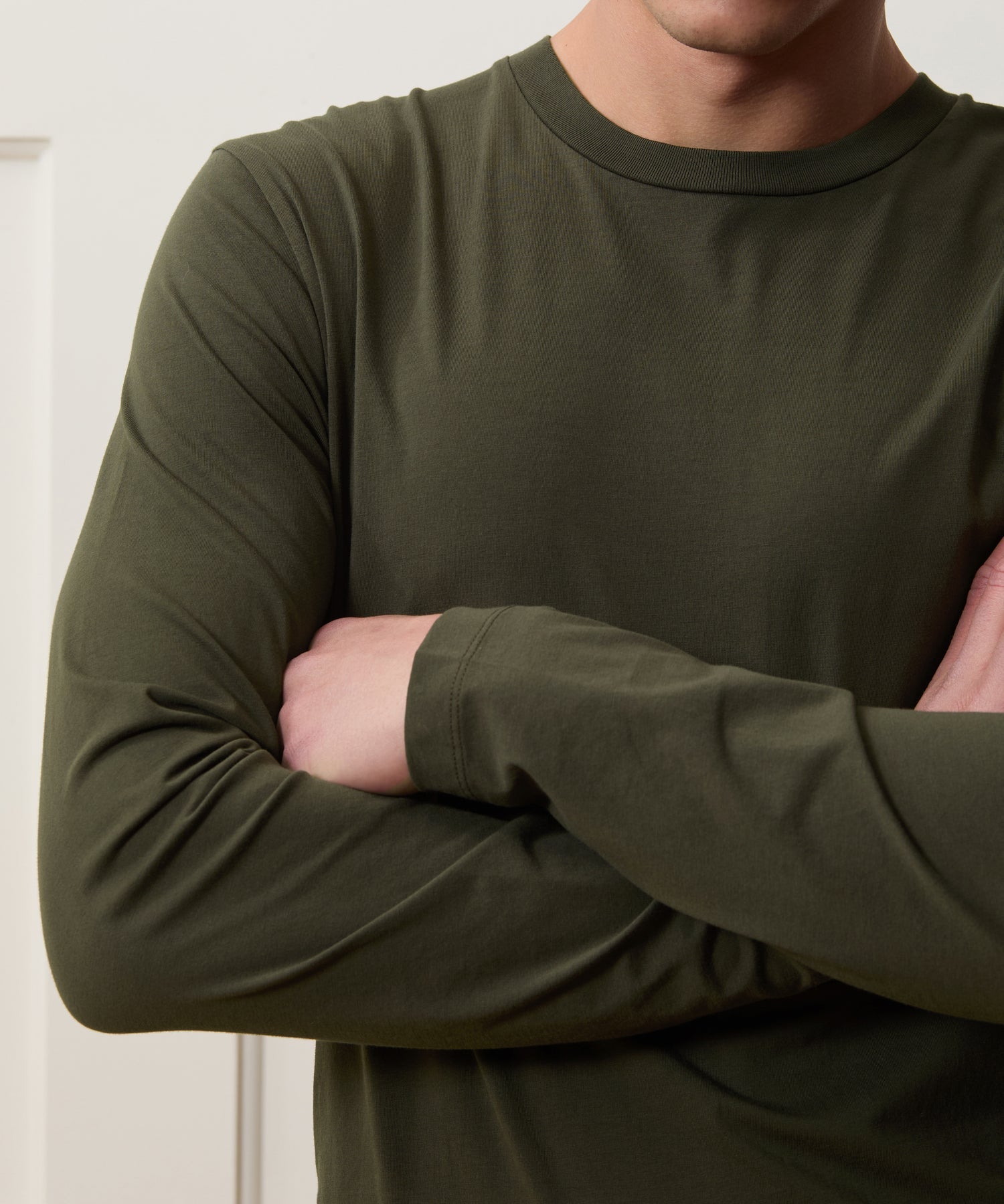 Todd Snyder Premium Jersey Tee in Snyder Olive Snyder Olive