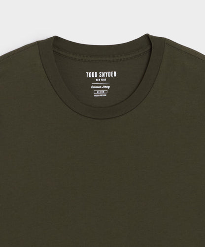 Todd Snyder Premium Jersey Tee in Snyder Olive Snyder Olive