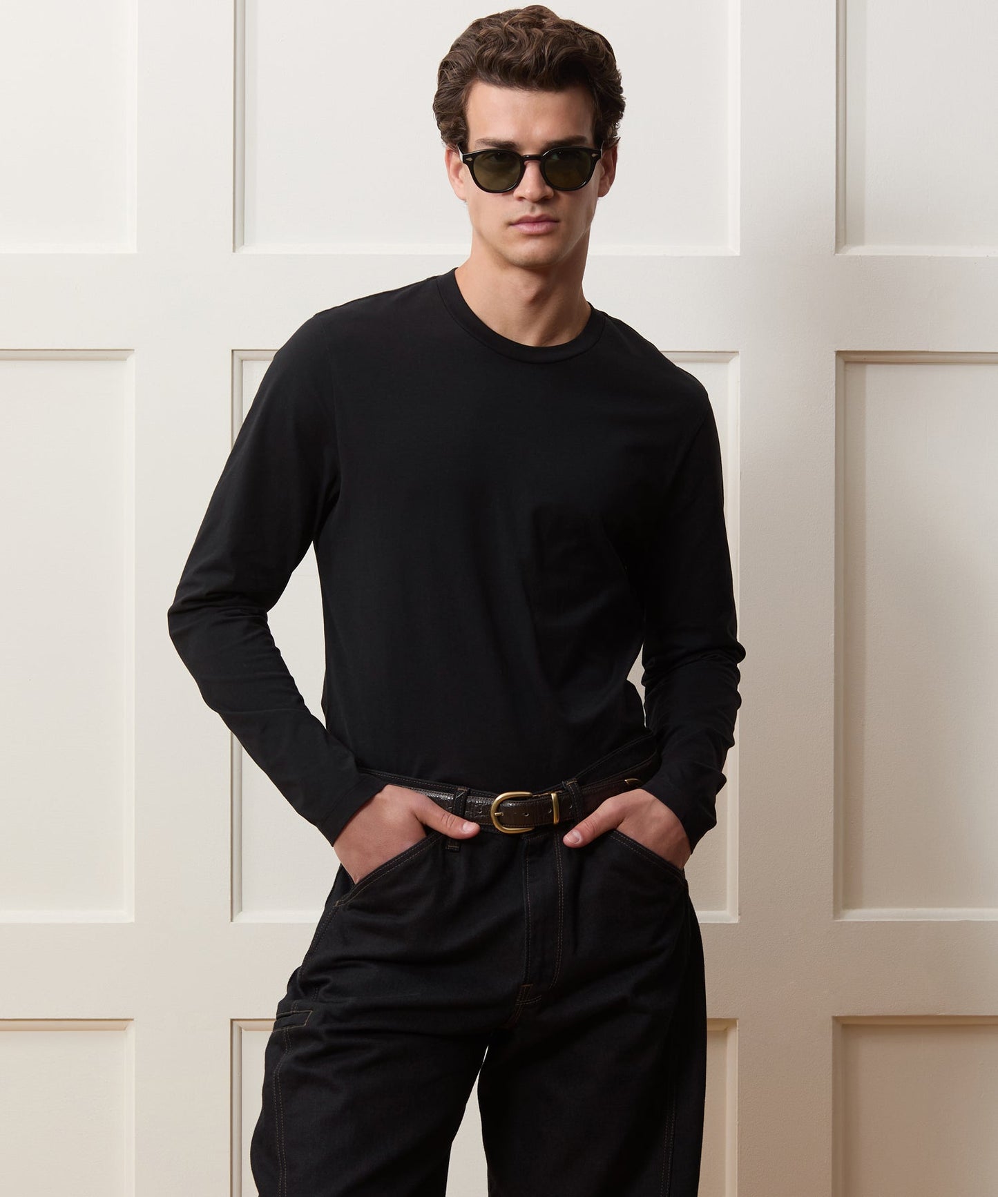 Todd Snyder Premium Jersey Tee in Black Black